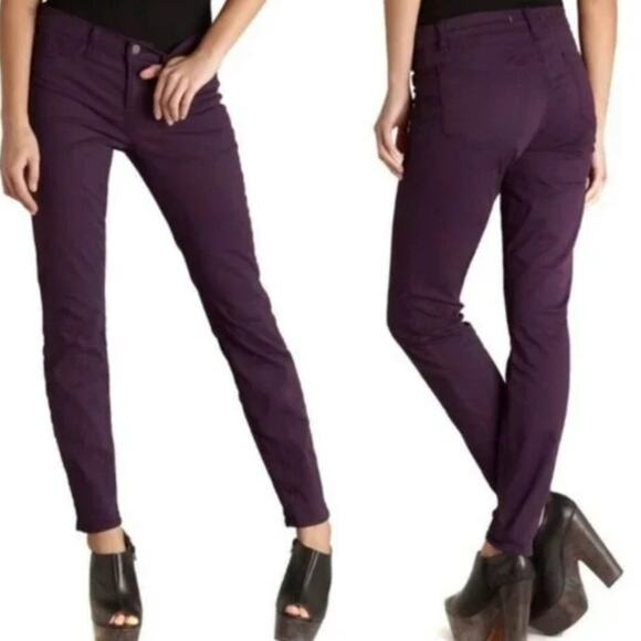 J BRAND Dark Purple Ankle Length Skinny Leg Jeans Size 27 - Picture 2 of 9
